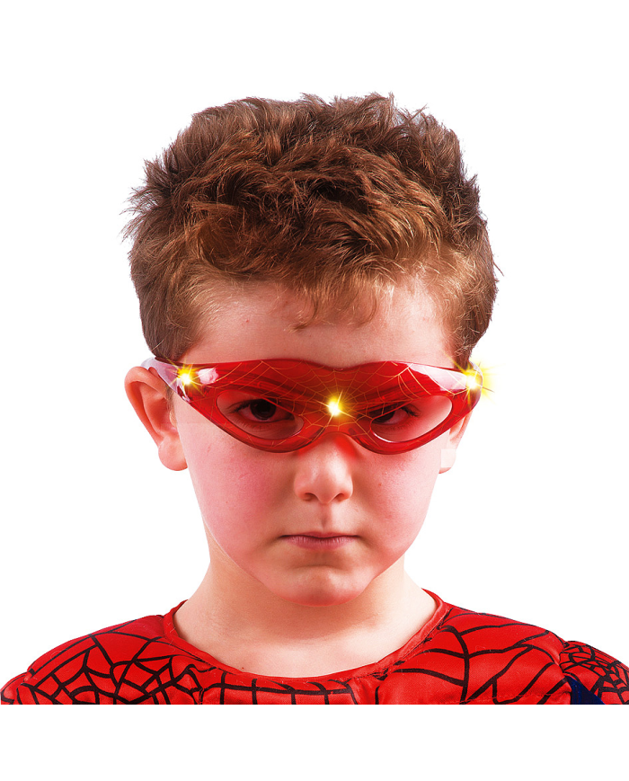 OCCHIALI SPIDER ROSSI C/LUCI IN BUSTA C/